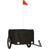 Syfax Fahrradanhänger Schwarz 45 kg Eisen
