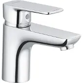 Kludi PURE&STYLE Waschtisch-Einhandmischer, Auslaufhöhe 75mm, ohne Ablaufgarnitur, 400280575, Farbe: Chrom