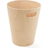 Umbra Woodrow Abfalleimer, Mülleimer, Kosmetikeimer, Badeimer, Papierkorb, Holz, Natur, 7,5 L, 082780-390