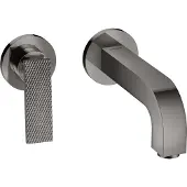 Hansgrohe Fertigmontageset AXOR CITTERIO f Unterputz-Einhebel-Waschtischmischer H Hebelgriff, Rautenschliff polished black chrome