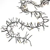 Konstsmide - Micro LED Büschelllichterkette "Cluster", mit 8 Funktionen, Steuergerät und Memoryfunktion, 576, warm weiße Dioden, 24V Außentrafo, schwarzes Kabel ; 3861-100