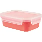 EMSA Clip & Close, Box, Rund, 0,8 l, Koralle, Polypropylen (PP), Thermoplastisches Elastomer (TPE), Deutschland