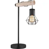 Globo Lighting Tischleuchte Metall schwarz matt, 1x E27