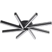 LUCANDE Smart Home Deckenlampe Tjado , dimmbar, schwarz, für Wohn- / Esszimmer, Metall, Modern, Smart Home Deckenlampe