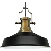Bamyum Pendelleuchte Hängelampe Industrial Schwarz Metall, Ø40cm, E27, Vintage Lampe