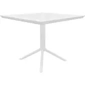 CLP Gartentisch Lenval 80 x 80 cm robust & wetterfest weiß