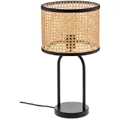 LINDBY Tischlampe Yaelle , Holz hell, für Wohn- / Esszimmer, Holz, Skandinavisch, Tischlampe