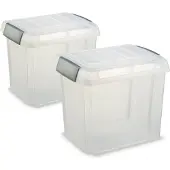 BRB-Lagertechnik 2 Ordnerboxen, 50 Liter, LxBxH 475x370x405 mm, Polypropylen-Kunststoff (PP)