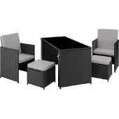 TecTake Rattan Sitzgruppe Palermo für 2 bis 4 Personen