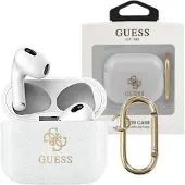 GUESS Apple AirPods 3 Cover Glitter Transparent Silicone Schutzhülle Case Etui