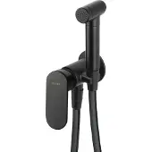 Deante Bidetarmatur, Unterputzmontage, mit Bidet-Handbrause schwarz