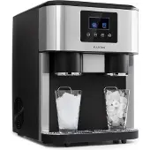 Klarstein Eiswürfelmaschine Klein, 1,8L Eiswürfelbereiter, Eiswürfelmaschine für Crushed und Bullet Eis, Schnelle Mini-Eiswürfelmaschine, Leichte Reinigung, Eiswürfelbereiter für 15kg/24h