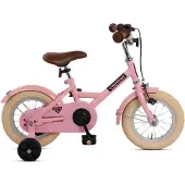 Nogan Dutchy Kinderfahrrad 12 Zoll Glänzendes Rosa | Komplett mit Stützräder