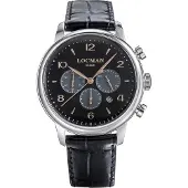 Locman 0254A01R-00BKGY2PK Italy Armbanduhr 1960 Chrono schwarz Ref. 0254