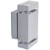 Kanlux S.A. Außenwandleuchte ZEW 22442, 2-flammig, IP44, Aluminium, GU10, Grau