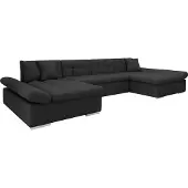 Mirjan 24 Ecksofa Alia mit Regulierbare Armlehnen, U-Form Schlafsofa vom Hersteller mit Zwei Bettkasten, Wohnlandschaft (Boss 14)
