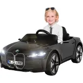 Actionbikes Motors Kinder Elektroauto BMW i4 | Elektro Auto - Fernbedienung - Kinderauto elektrisch - Elektrofahrzeug - Lizensiert - 2,4 Ghz (Schwarz)