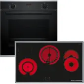 Bosch HBD432FB85 Einbau-Backofen-Set, HBA234BB3 + PKH845BB1D, Einbau-Backofen, Elektro-Kochfeld