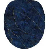 Sanilo WC-Sitz mit Absenkautomatik und Schnellverschluss Marmor Darkblue, Toilettendeckel direkt vom Hersteller, Klodeckel, Klobrille, WC Deckel