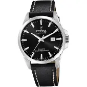Festina Herren Uhr Swiss Lederarmband schwarz D2UF20025/4