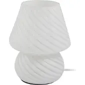 LINDBY Tischleuchte Andriana, weiß, Glas, Ø 15 cm