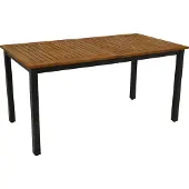 Degamo Gartentisch Tisch RAGUSA 150x80cm rechteckig, Metall anthrazit + Akazie