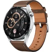 Huawei Watch GT3 46mm (Jupiter B29V) (silber, braunes Lederarmband)