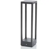 LUCANDE LED Sockelleuchte Carlota , schwarz, Aluminium, Modern, LED Außenleuchte