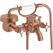 Hansgrohe Zwei-Griff-Spültischarmatur Axor Montreux AP, A 224mm, m Kreuzgr., brush. r gol