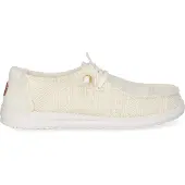 HeyDude Slipper Damen Wendy Crochet Lace White Gold-Schuhgröße 43