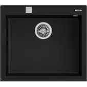 Teka Forsquare 50.40 TG, Bündiges Waschbecken, Rechteckig, Schwarz, 1 Becken, Quadratisch, 500 x 500 mm