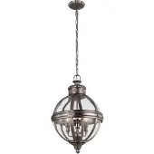 Licht-Erlebnisse Pendelleuchte E14 Nickel Glas Metall Vintage Hängelampe