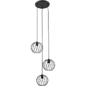 LINDBY Hängeleuchte Danika, rund, Ø 50 cm, schwarz, Metall