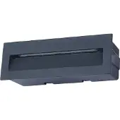LUCANDE LED-Wandeinbauleuchte Loya, 23 x 8 cm, grau, IP54 Loya, schwarz, Aluminium, Modern, Wandleuchte außen