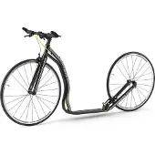 Yedoo Wolfer RS Sport Alloy Roller Scooter Tretroller - für Erwachsene und Teenager, bis 120 kg, mit Luftreifen 28/28 und verstellbarem Lenker Schwarz