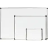 Stier Whiteboard, magnetisch mit Stiftablage und Alu-Rahmen, trocken abwischbar, 1800 mm x 1200 mm (B x H), Board mit Befestigungsmaterial, Vertikal und Horizontal montierbar