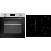 Respekta Backofen Herd Kochfeld Herdset Induktion Einbau Timer Bridgezone Slider ASET1406600I
