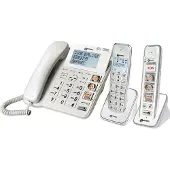 Geemarc Telecom Geemarc PACK SENIOR 295 verstärktes schnurgebundenes 30 dB Seniorentelefon (+Anrufbeantworter) und 2 Zusatz-Dect-Telefone (mit und ohne Fototasten) - Deutsche Version