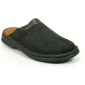 Josef seibel Schuhe Herren Pantoletten Leder Clogs Max Fettnubuk schwarz, Schuhgröße:43