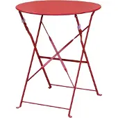 Bolero runder klappbarer Terrassentisch Stahl rot 60cm