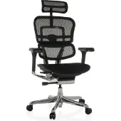 Hjh OFFICE Luxus Chefsessel ERGOHUMAN GEN2 Ergonomischer Bürostuhl mit Armlehnen (höhenverstellbar) Stoff / Netzstoff Drehstuhl für Büro, Zuhause