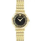 Versace VE9A00524 Deadalus gold schwarz Edelstahl Armband Uhr Damen NEU