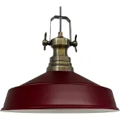 Bamyum Pendelleuchte Asletl Hängelampe Industrial aus Metall Ø41 cm, Burgunderrot Pendelleuchte
