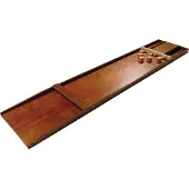 Jakkolo Shuffleboard für Anfänger – Langlebiges Holzspielbrett inklusive 30 Buchenholzscheiben