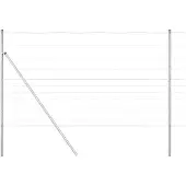 vidaXL Ground Fix Geschweißter Drahtzaun 50 x 1,4 m Verzinkter Stahl