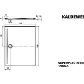 Kaldewei 358047983030 DW SUPERPLAN ZERO Mod.1580-5, 1000 x