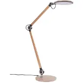 LINDBY LED Schreibtischlampe Nyxaris , dimmbar, messing / gold, für Arbeitszimmer / Büro, Kunststoff, Modern, LED Tischlampe
