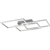 LOLA Smart LED Deckenlampe LOLAsmart - MAXI Steuerbar per Tuya App, CCT RGB dimmbar Fernbedienung silber Wohnbereich, z.B. Wohnzimmer, Schlafzimmer, Esszimmer, Flur, Büro und Arbeitszimmer