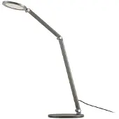 LUCANDE Mion Tischleuchte Blue Grey - , Mion, dimmbar, Grau, für Arbeitszimmer / Büro, Metall, Modern