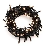 Konstsmide Micro LED Lichterkette, 1000 warm weiße Dioden, 24V, Außen (IP44), schwarzes Kabel